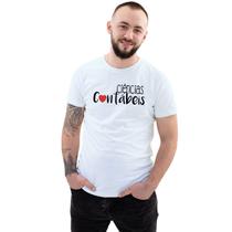 Camiseta Ciências Contábeis Camisa Personalizada Blusa Adulto Algodão com Poliéster