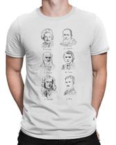 Camiseta Cientistas Einstein Darwin Newton Tesla - Bhardo