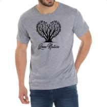 Camiseta Cinza Amo a natureza
