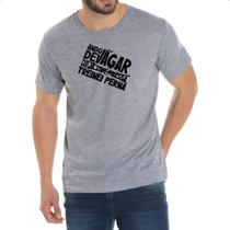 Camiseta Cinza Ando devagar treinei perna