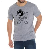 Camiseta Cinza Astronauta dab Camiseta Cinza Astronauta dab