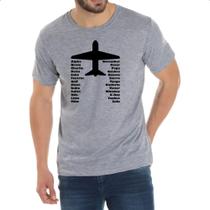 Camiseta Cinza Aviao codigos foneticos Camiseta Cinza Aviao codigos foneticos