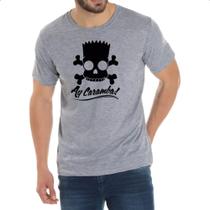 Camiseta Cinza Bart Pirata - Ay Caramba Camiseta Cinza Bart Pirata - Ay Caramba
