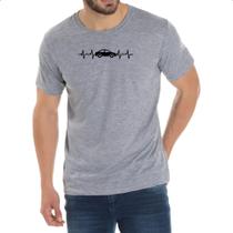 Camiseta Cinza Batimento cardiaco carro