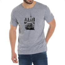 Camiseta Cinza Cadillac manga art line