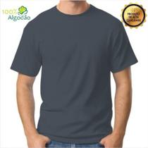 Camiseta Cinza Chumbo Camisa Masculina Básica 100% Algodão 30.1 Premium Camiseta Cinza Chumbo Camisa Masculina Básica 100% Algodão 30.1 Premium
