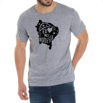 Camiseta Cinza Eu amo meu nordeste