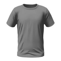 Camiseta Cinza Masculina Manga Curta Lisa Premium