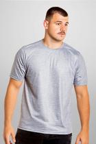 Camiseta Cinza Mescla 100% Poliéster - Tamanho e Estilo Variados