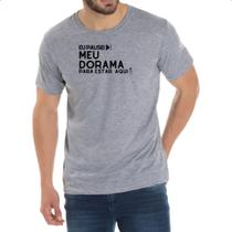 Camiseta Cinza Pausei meu dorama
