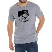 Camiseta Cinza Pois e Pois e Pois e
