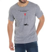 Camiseta Cinza Vida Passeio de moto