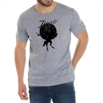 Camiseta Cinza Zorro sob a lua Camiseta Cinza Zorro sob a lua