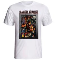 Camiseta Clássicos do Horror modelo branca fornecedor M&M Presentes Personalizados Camiseta Clássicos do Horror modelo branca fornecedor M&M Presentes Personalizados