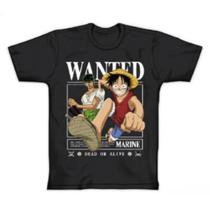 Camiseta Clube Comix One Piece Wanted 100% Algodão