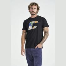 Camiseta Colcci Estampada Masculina Preto