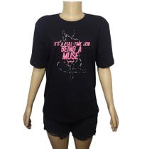 Camiseta Colcci Feminina Básica Being A Muse