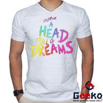Camiseta Coldplay 100 % Algodão A Head Full Of Dreams Rock Alternativo Geeko