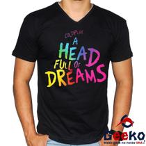 Camiseta Coldplay 100 % Algodão A Head Full Of Dreams Rock Alternativo Geeko