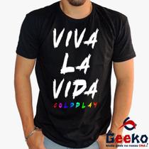 Camiseta Coldplay 100% Algodão Viva La Vida Rock Alternativo Geeko