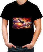Camiseta Colorida Aeronautica Caça Avião Guerra Fighter 7 Camiseta Colorida Aeronautica Caça Avião Guerra Fighter 7