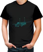 Camiseta Colorida Aeronáutica Fighter Jet Dogfight 3