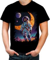 Camiseta Colorida Astronauta Dance Vaporwave 1