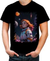 Camiseta Colorida Astronauta Dance Vaporwave 2