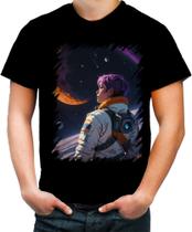 Camiseta Colorida Astronauta Dance Vaporwave 4 - Kasubeck Store
