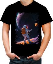Camiseta Colorida Astronauta Dance Vaporwave 5