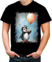 Camiseta Colorida Bebê Pinguim com Balões Crianças 10 - Kasubeck Store