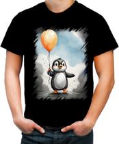 Camiseta Colorida Bebê Pinguim com Balões Crianças 20 - Kasubeck Store