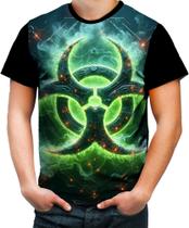 Camiseta Colorida Biohazard Perigo Biológico Stay Away 5