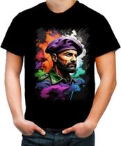 Camiseta Colorida Boina Roxa Soldado Batalhão 4