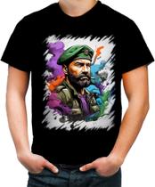 Camiseta Colorida Boina Verde Soldado Batalhão 12 Camiseta Colorida Boina Verde Soldado Batalhão 12