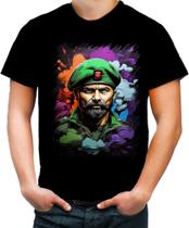 Camiseta Colorida Boina Verde Soldado Batalhão 5