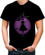 Camiseta Colorida Bruxa Halloween Púrpura 15 - Kasubeck Store