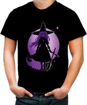 Camiseta Colorida Bruxa Halloween Púrpura 17 - Kasubeck Store