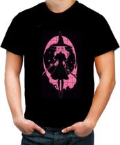 Camiseta Colorida Bruxa Halloween Rosa 6 - Kasubeck Store