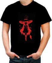 Camiseta Colorida Bruxa Halloween Vermelha 10