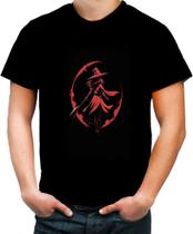 Camiseta Colorida Bruxa Halloween Vermelha 2 - Kasubeck Store