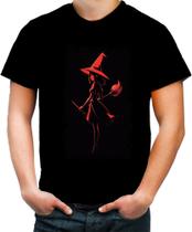 Camiseta Colorida Bruxa Halloween Vermelha 5 - Kasubeck Store