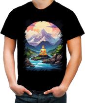 Camiseta Colorida Buda Anime Desenho Budismo Buda 4 Camiseta Colorida Buda Anime Desenho Budismo Buda 4