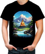 Camiseta Colorida Buda Anime Desenho Budismo Buda 6 Camiseta Colorida Buda Anime Desenho Budismo Buda 6