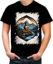 Camiseta Colorida Buda Logo Budismo Buda Religião 3 Camiseta Colorida Buda Logo Budismo Buda Religião 3