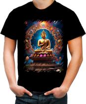 Camiseta Colorida Buda Universo Lótus Imortalidade 1 Camiseta Colorida Buda Universo Lótus Imortalidade 1