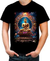 Camiseta Colorida Buda Universo Lótus Imortalidade 1