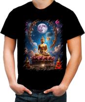 Camiseta Colorida Buda Universo Lótus Imortalidade 10 Camiseta Colorida Buda Universo Lótus Imortalidade 10