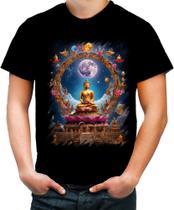 Camiseta Colorida Buda Universo Lótus Imortalidade 4
