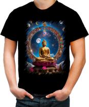 Camiseta Colorida Buda Universo Lótus Imortalidade 5 Camiseta Colorida Buda Universo Lótus Imortalidade 5